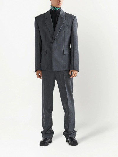 Prada single-breasted virgin wool blazer outlook