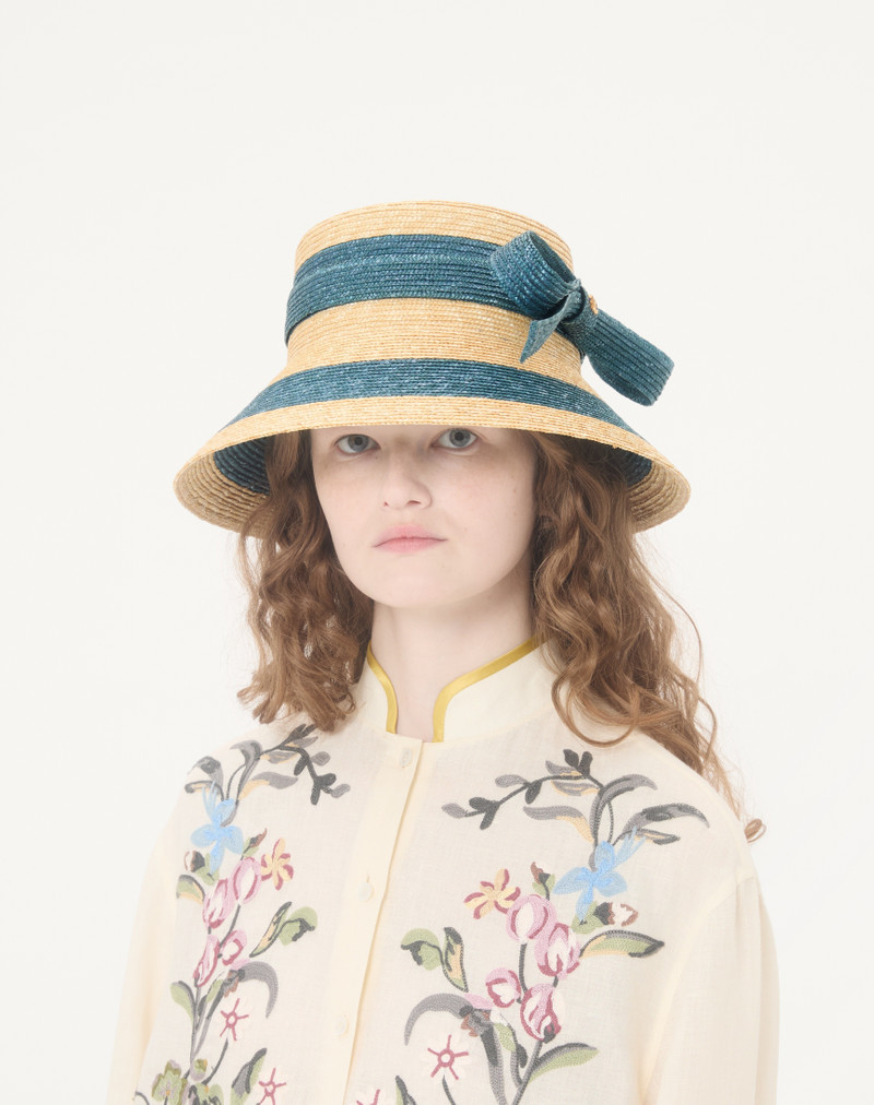 Valentino VLOGO SIGNATURE STRAW BUCKET HAT outlook
