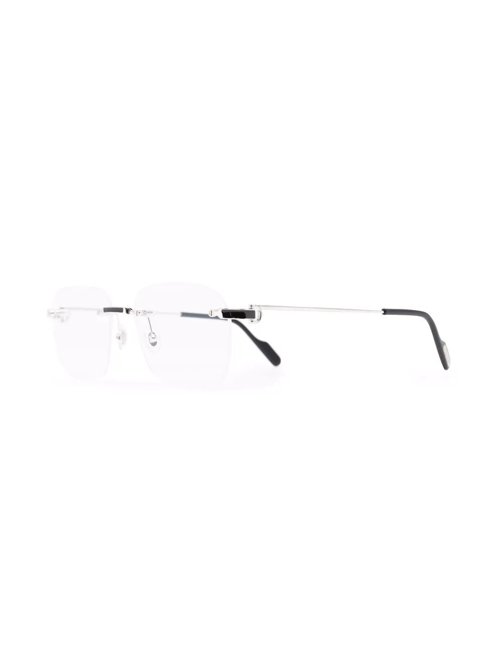 Cartier rimless square-frame glasses | REVERSIBLE