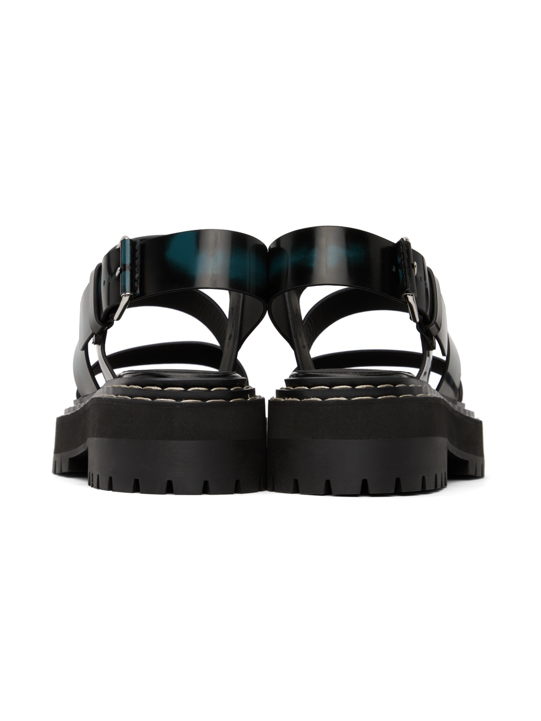 Black Lug Sandals - 2