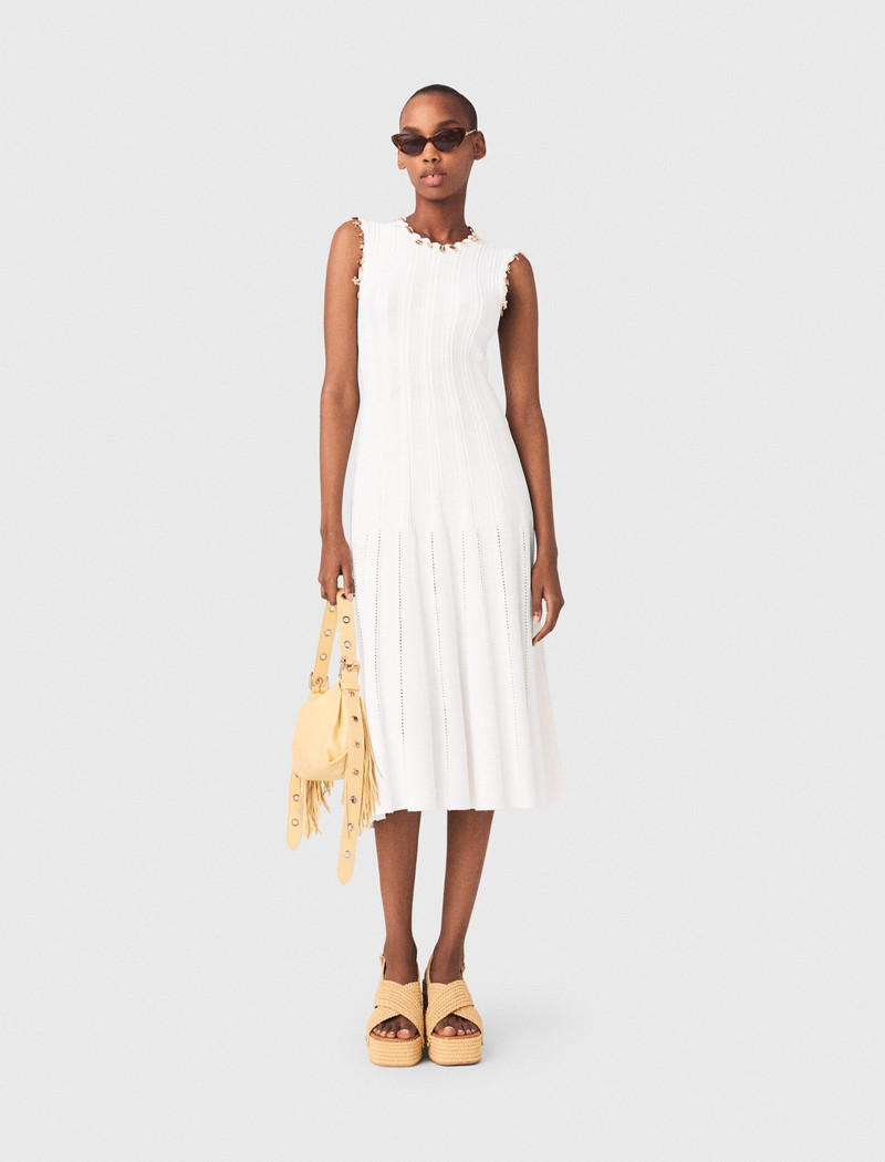 maje Knit dress with gold jewellery outlook