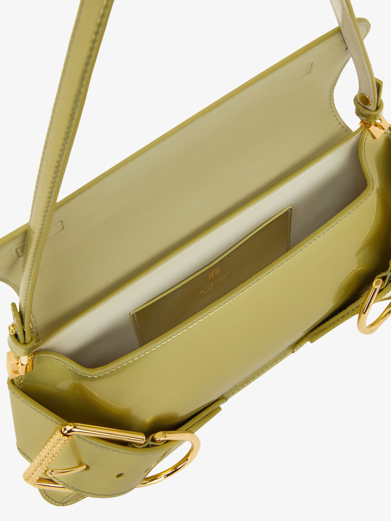 VOYOU SHOULDER FLAP BAG IN PATENT EFFECT LEATHER 5