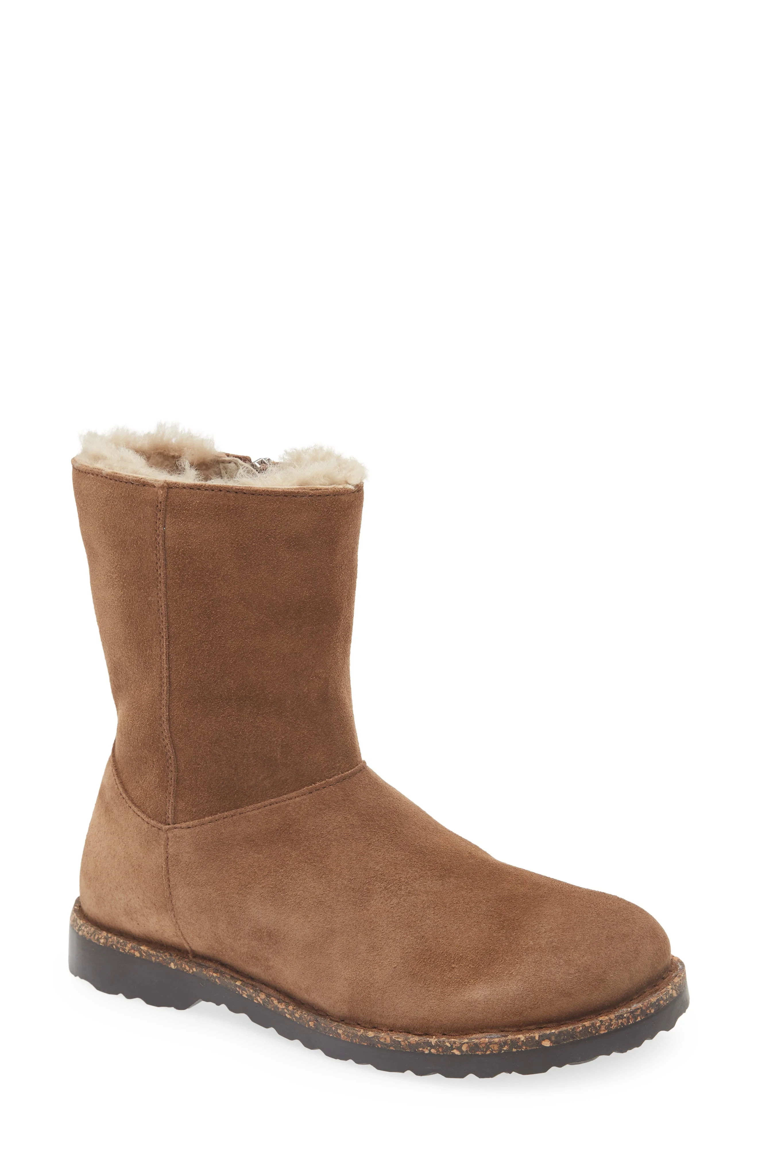 Birkenstock Uppsala Genuine Shearling Lined Boot in Dark Tea at Nordstrom - 1