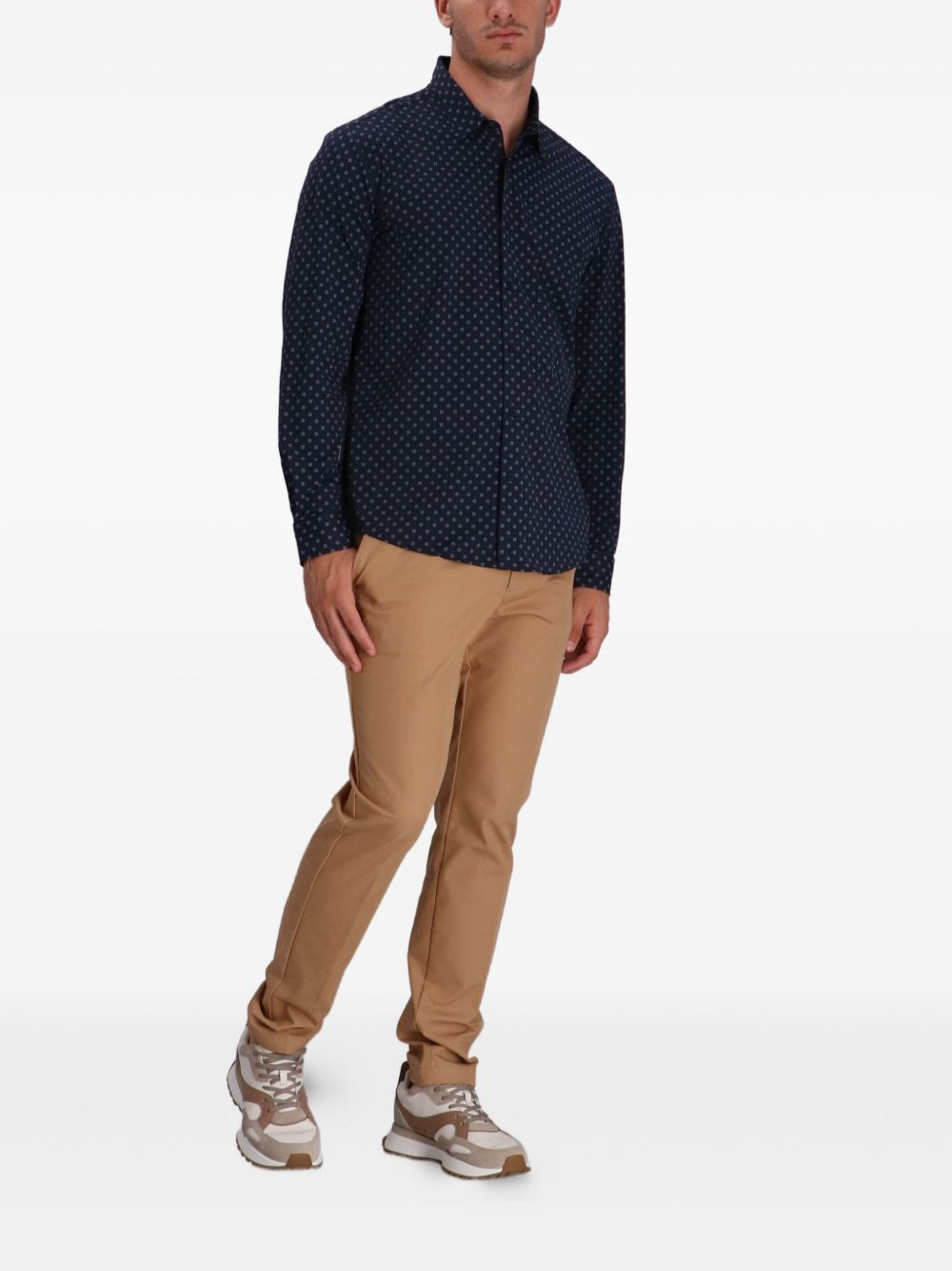 patterned long-sleeved shirt - 2