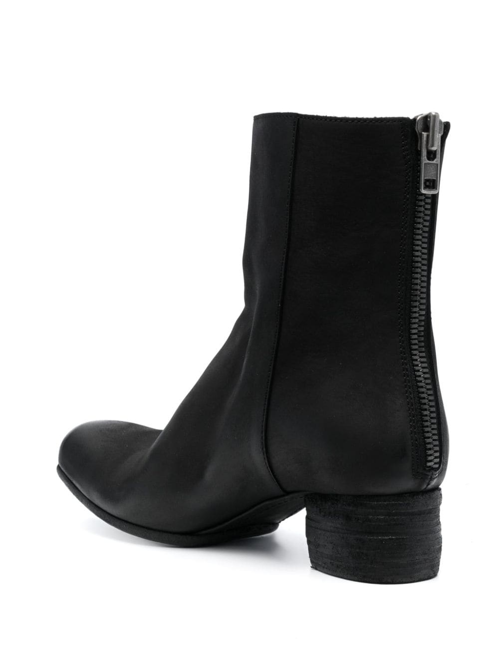 45mm zip-up leather ankle boots - 3