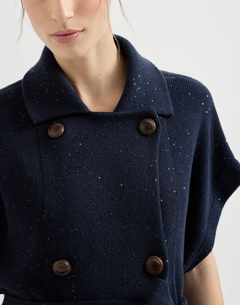 Cotton Diamond yarn knit vest 4