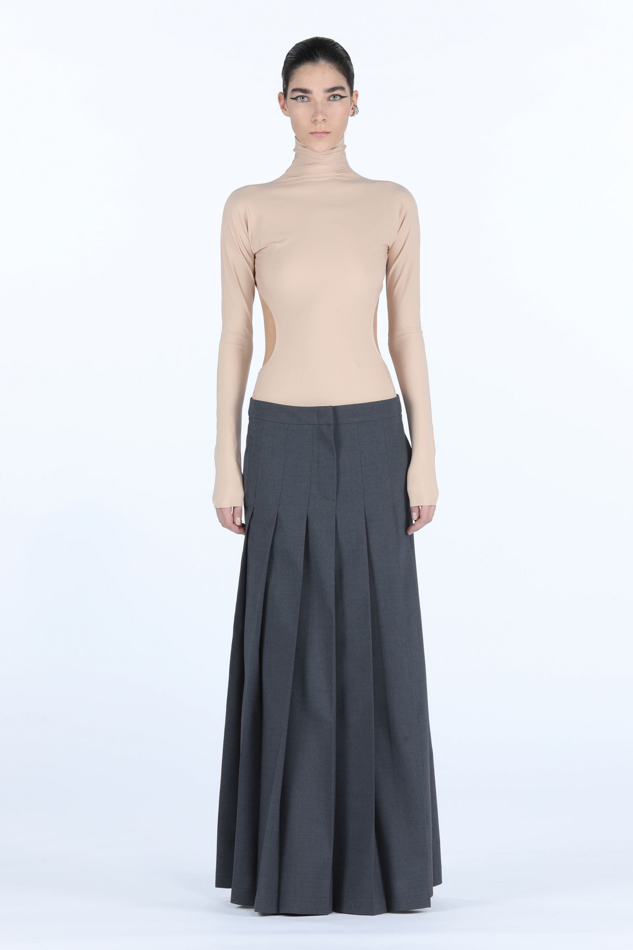 PLEATED MAXI SKIRT - 4