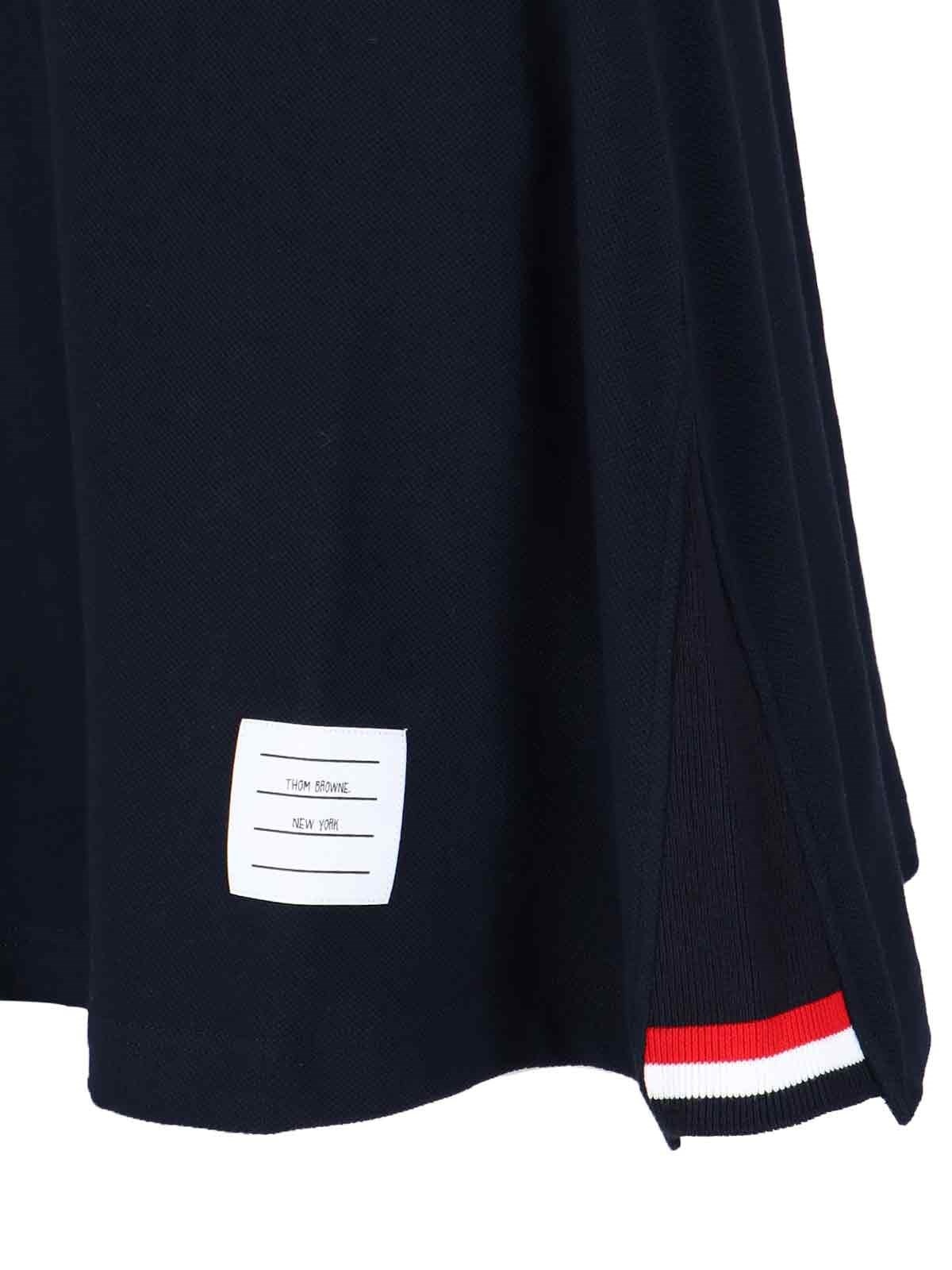 【THOM BROWNE】送料/関税込 PIQUE RIB GUSSET TENNIS ONEPIECE THOM BROWNE WOMEN FLARED TENNIS DRESS W RWB STRIPE RIB