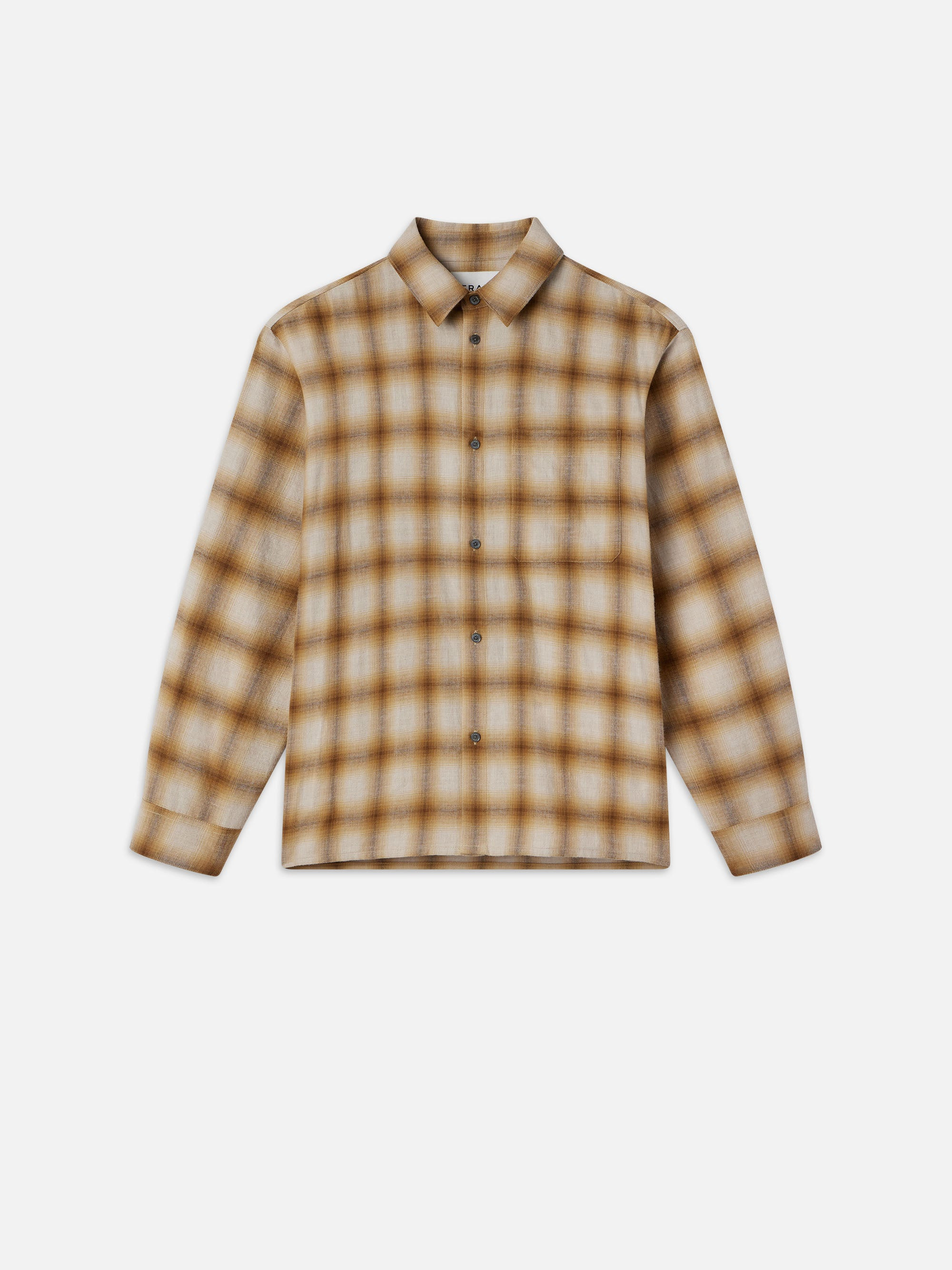 Light Weight Plaid Shirt in Tan Plaid - 1