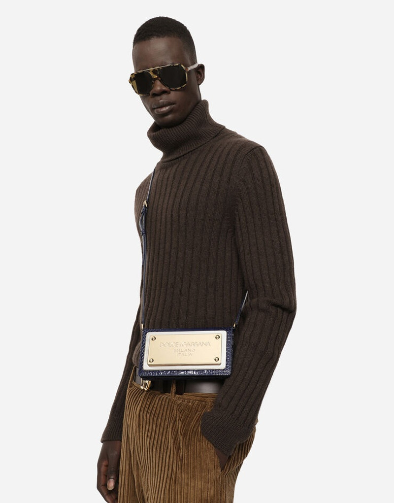 Dolce & Gabbana Crocodile-print calfskin cell phone bag outlook