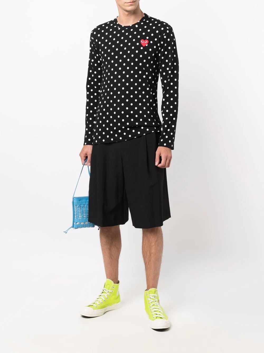 polka dot-print long-sleeved T-shirt - 2