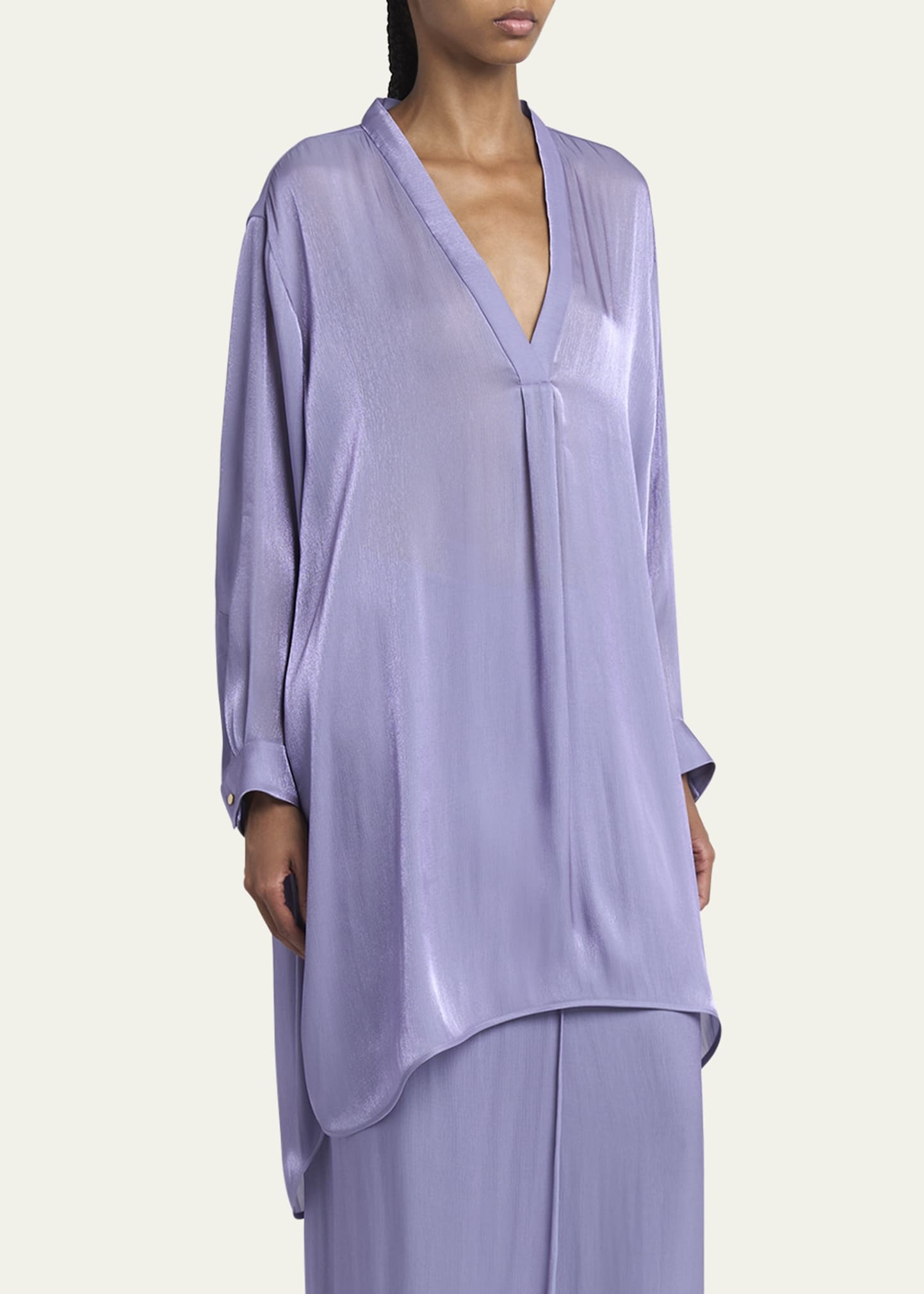 Loose V-Neck Blouse - 4
