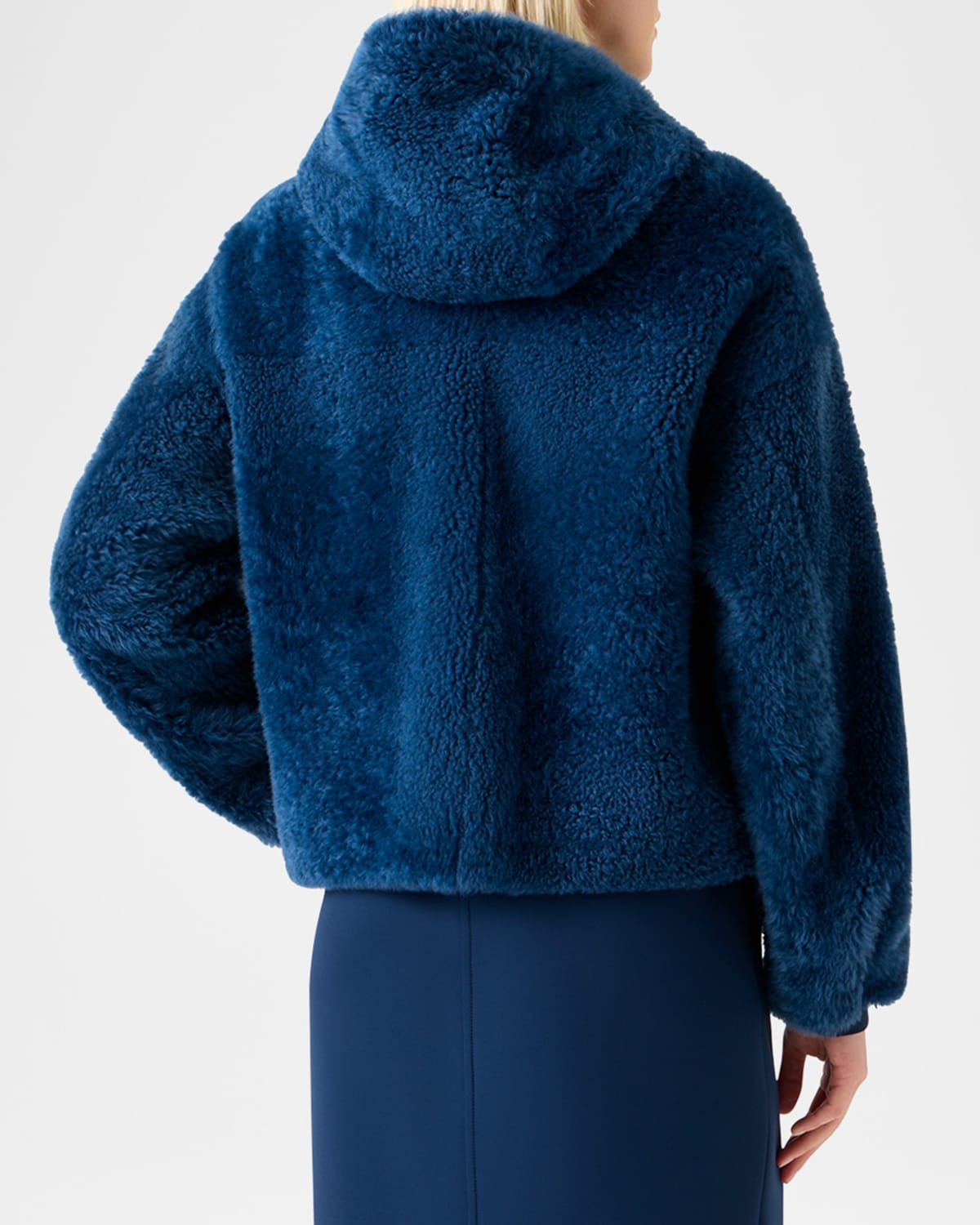 Gracie Lamb Shearling Hooded Jacket - 3