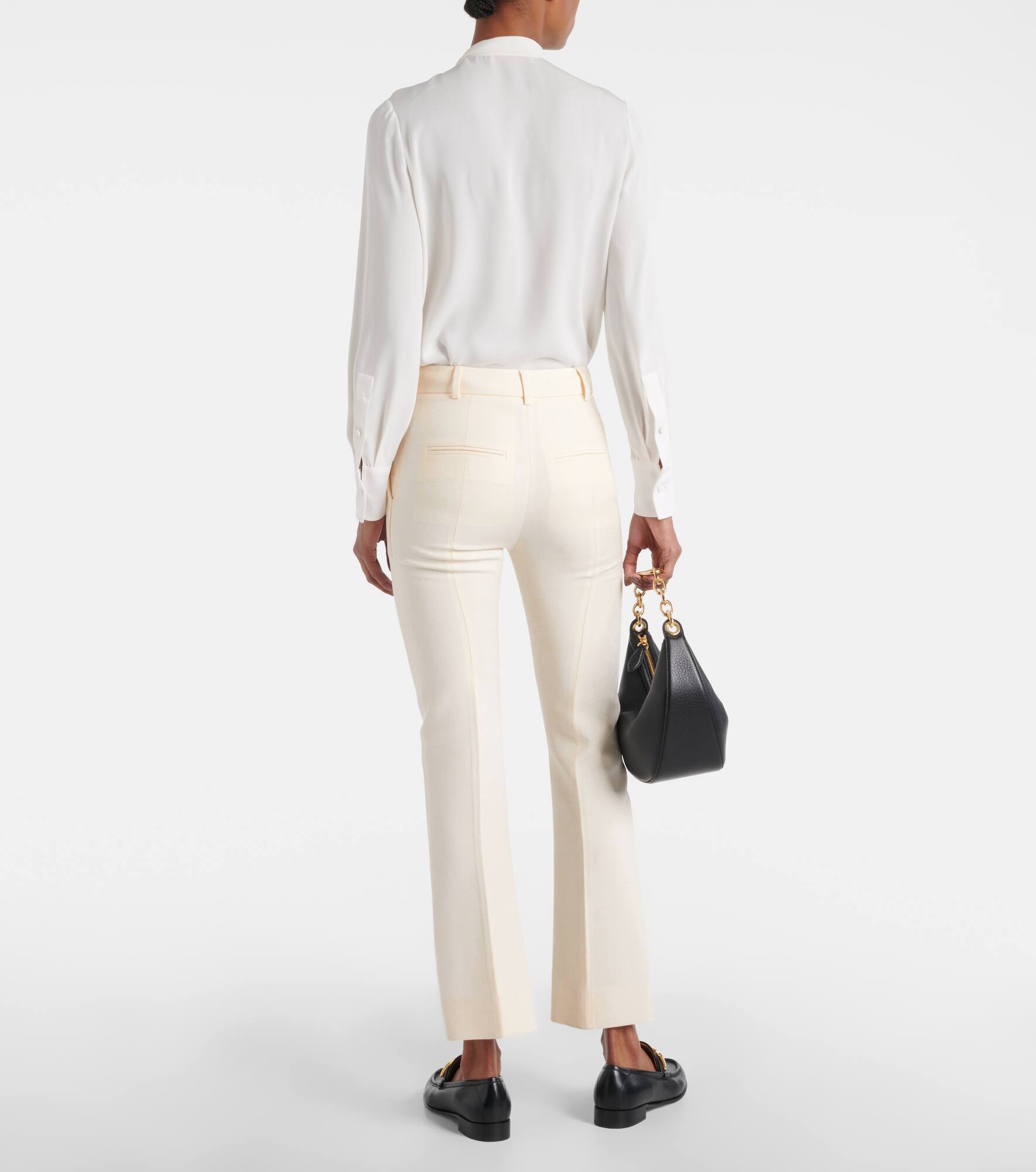Crêpe Couture mid-rise straight pants - 3