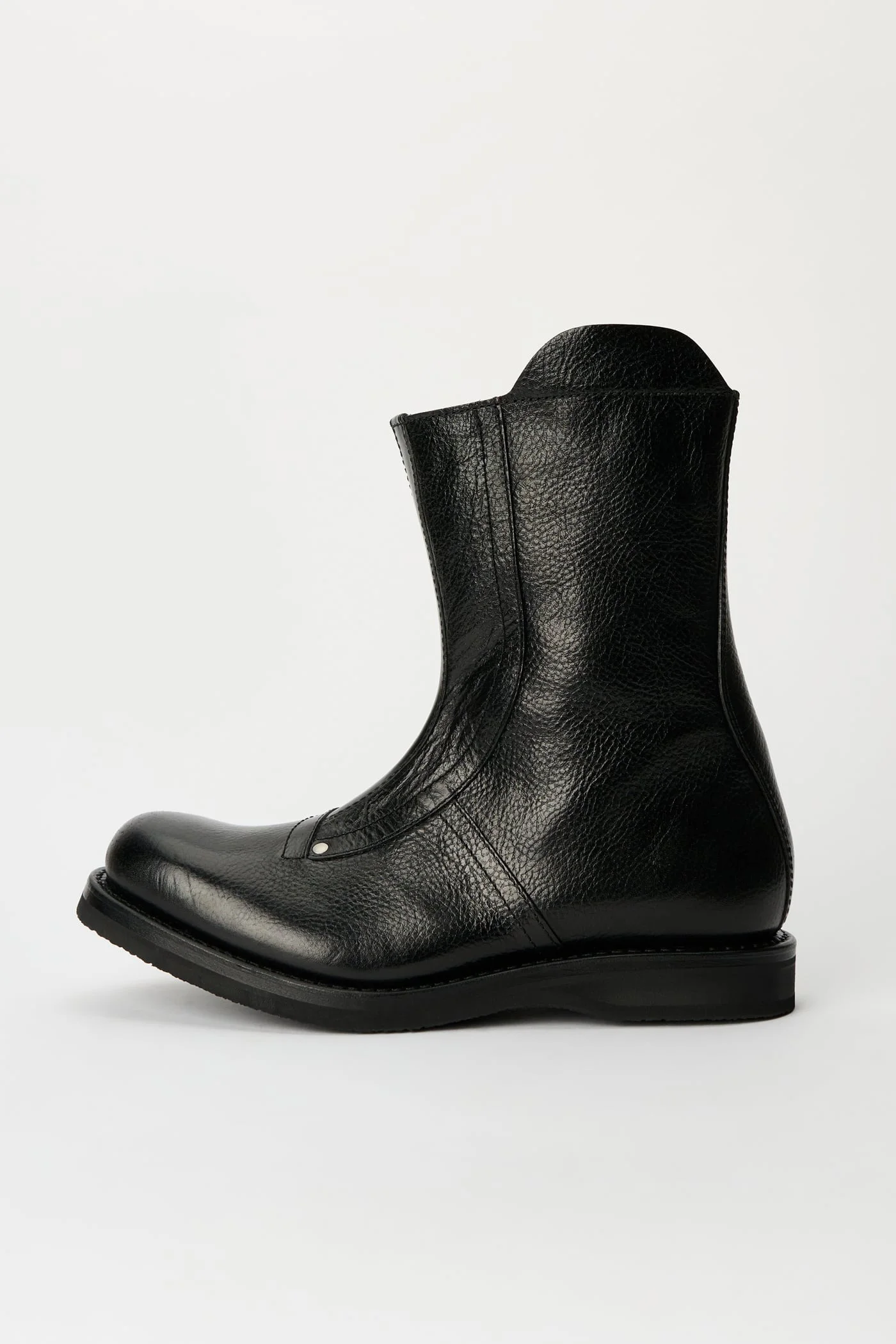 Moto Boot Deep Black Leather - 1