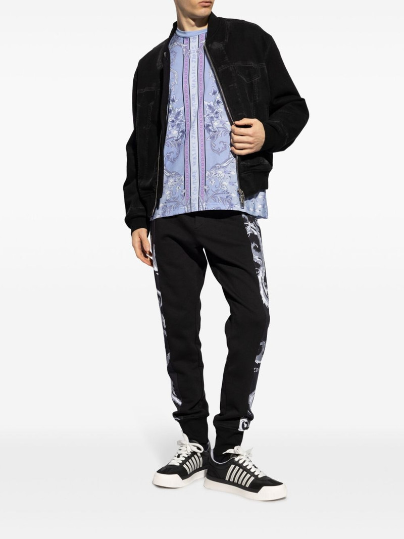 VERSACE JEANS COUTURE floral print cotton T-shirt outlook