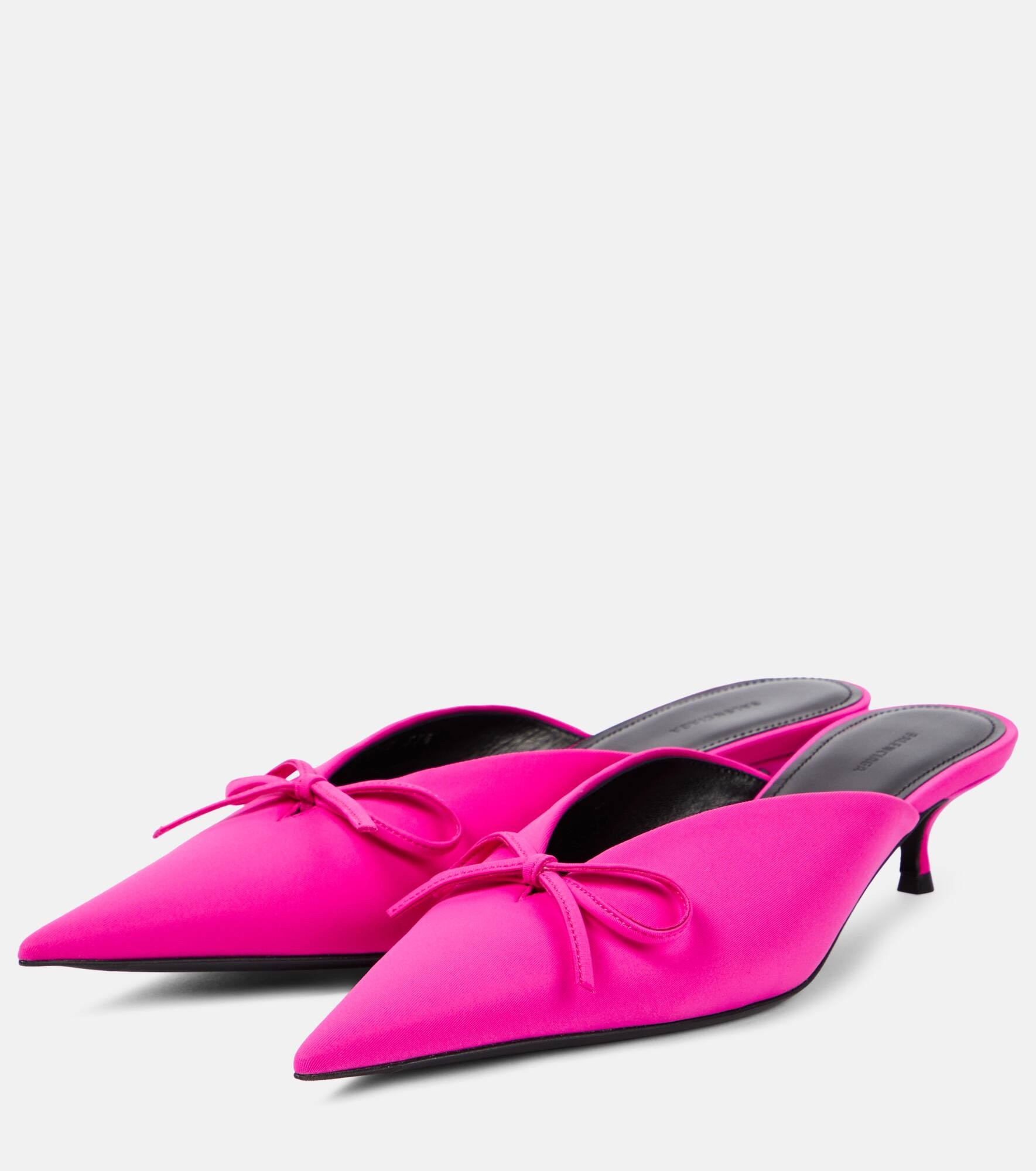 Knife Bow leather-trimmed pumps - 5