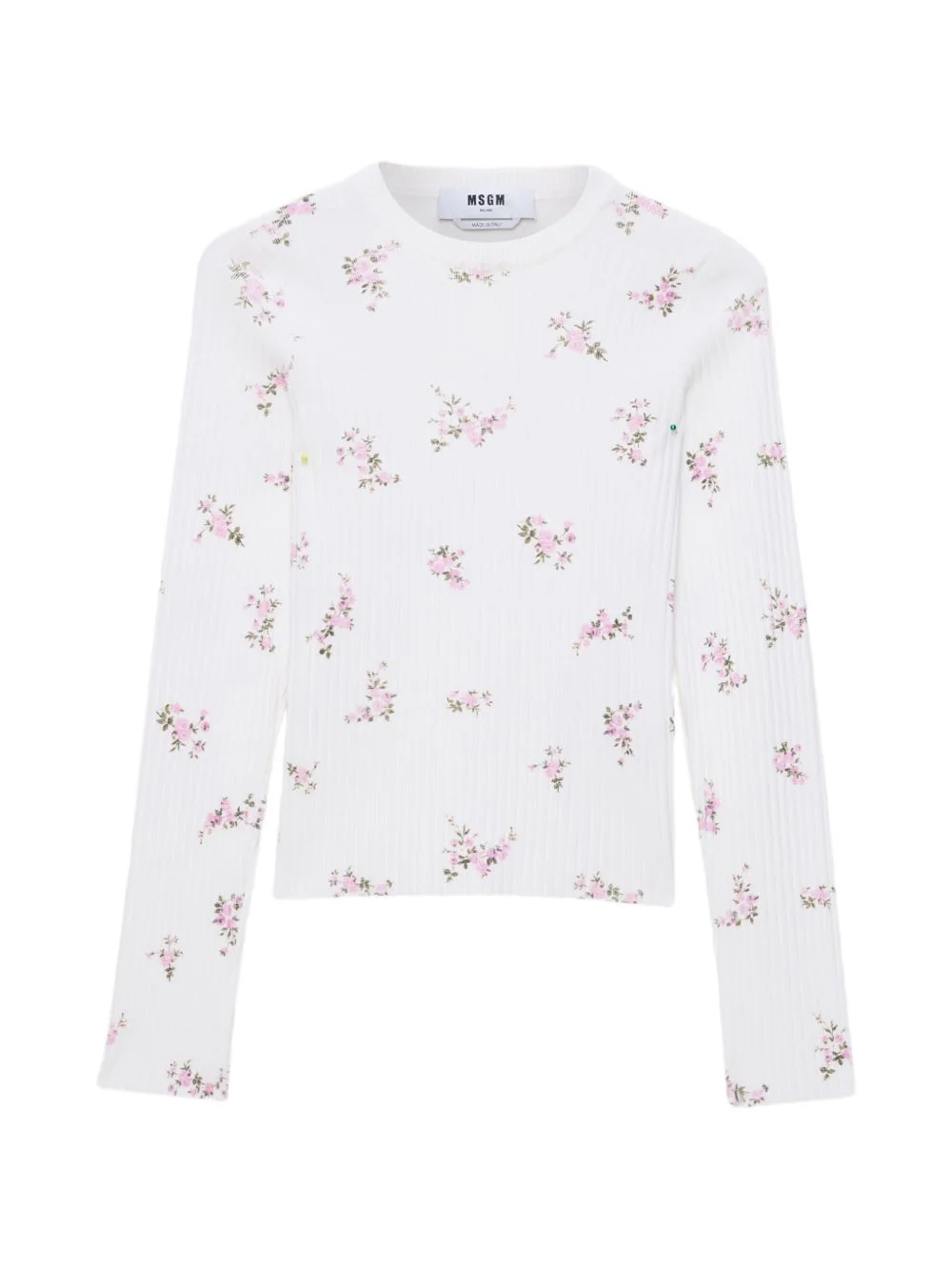 floral print knitted top - 1