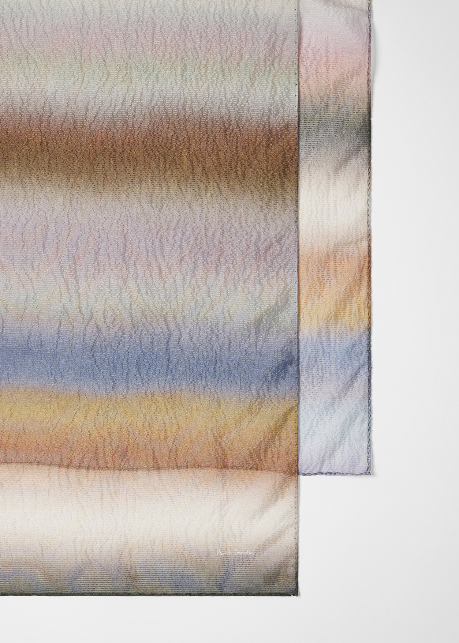 Women's 'Smith Stripe' Crinkle Silk Scarf - 4