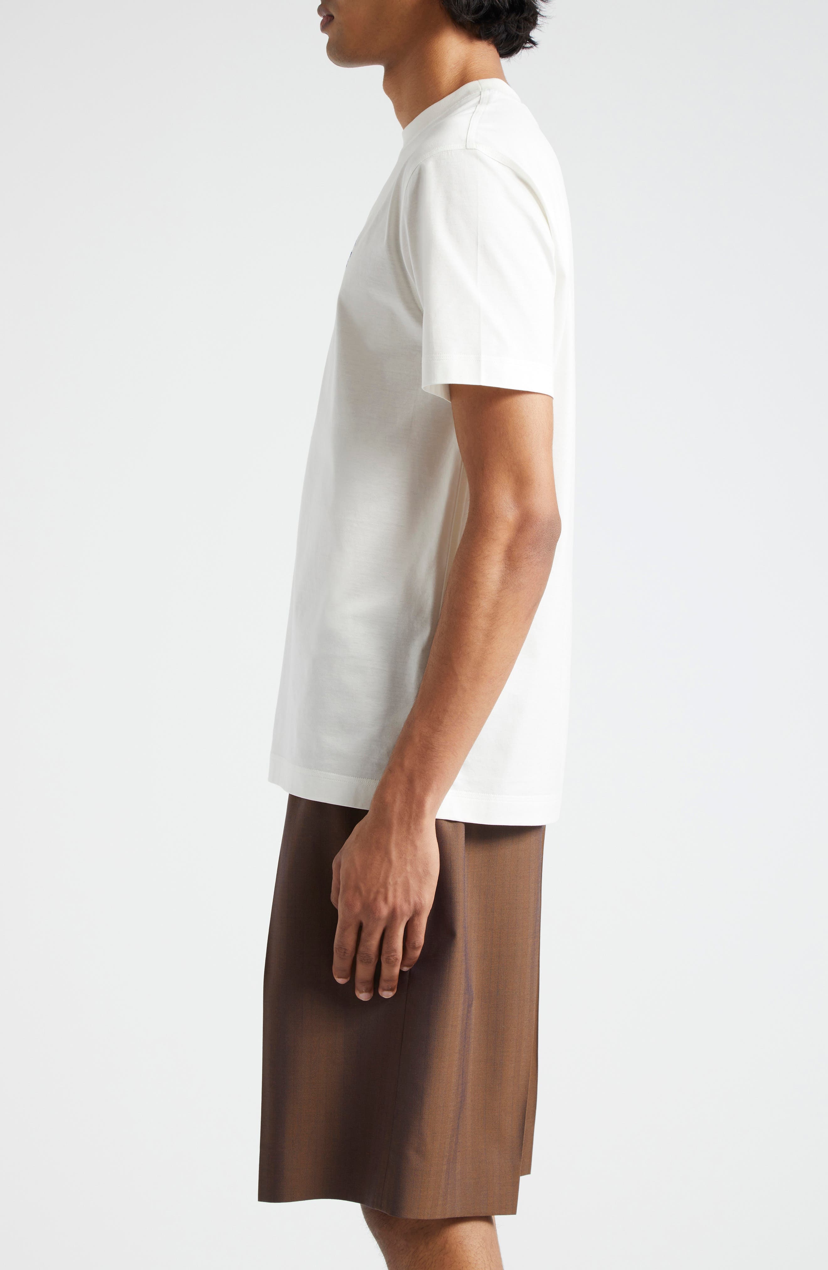 Embroidered Logo Cotton T-Shirt - 4
