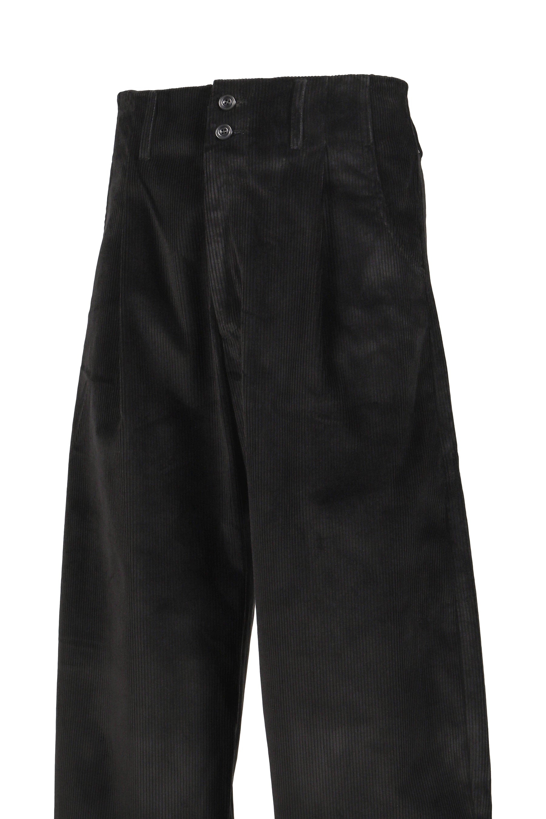 WIDE LEG PLEATED TROUSER / BLK - 4