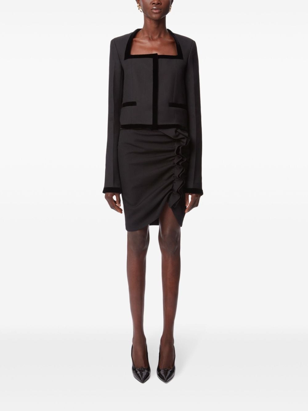 draped ruffle skirt - 2