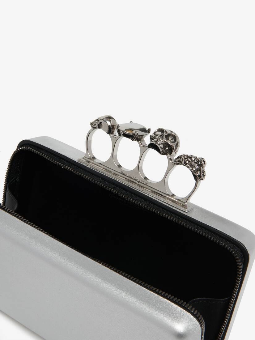 Men's The Knuckle Twisted Clutch in Silver - 4