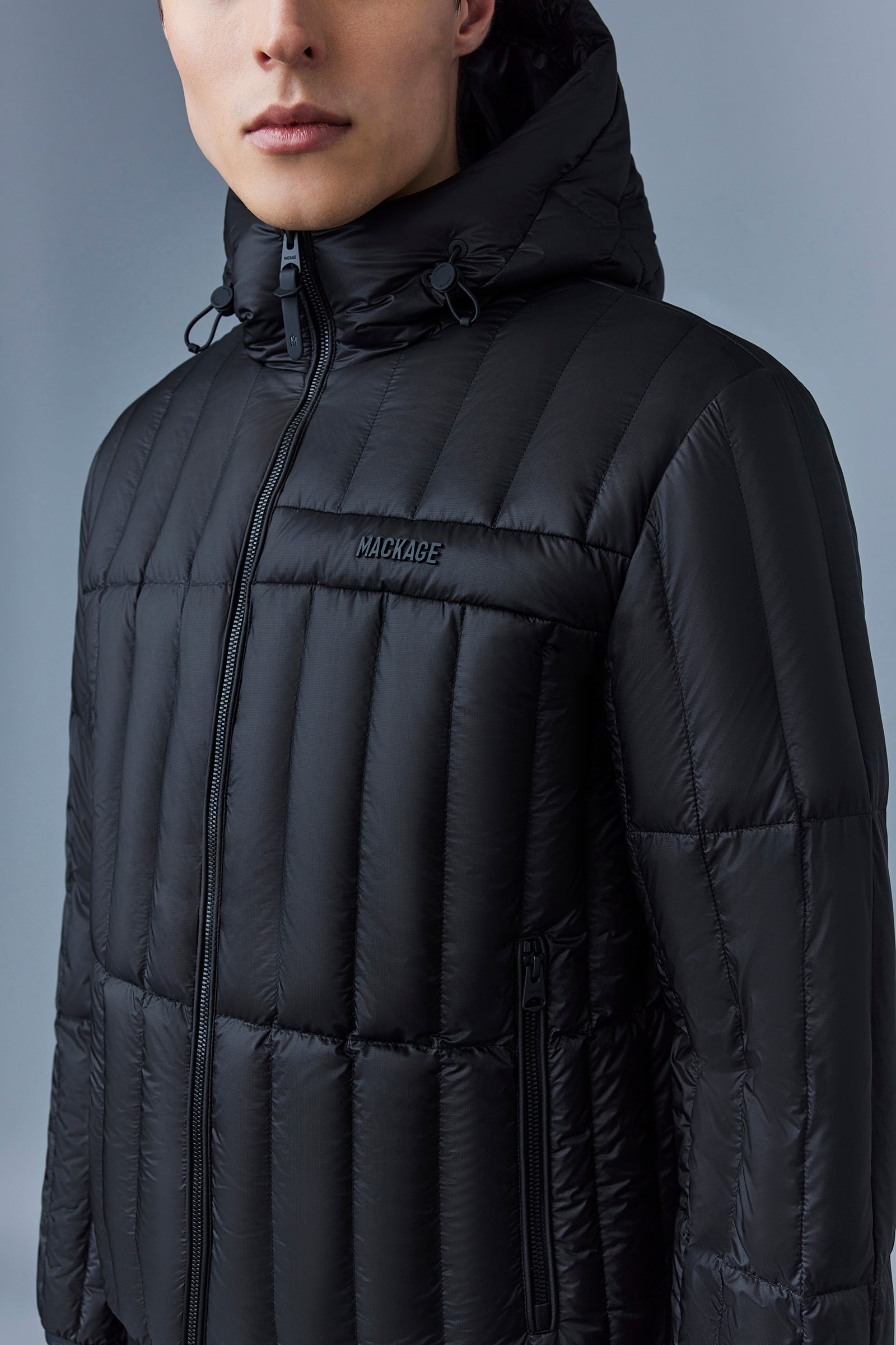 PETER Translucent ripstop light down jacket with hood - 6