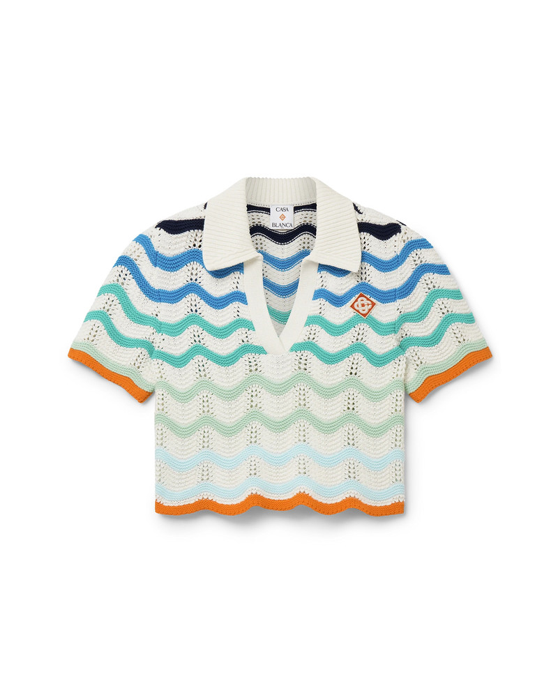 Gradient Wave Crochet Top | Casablanca Paris 1