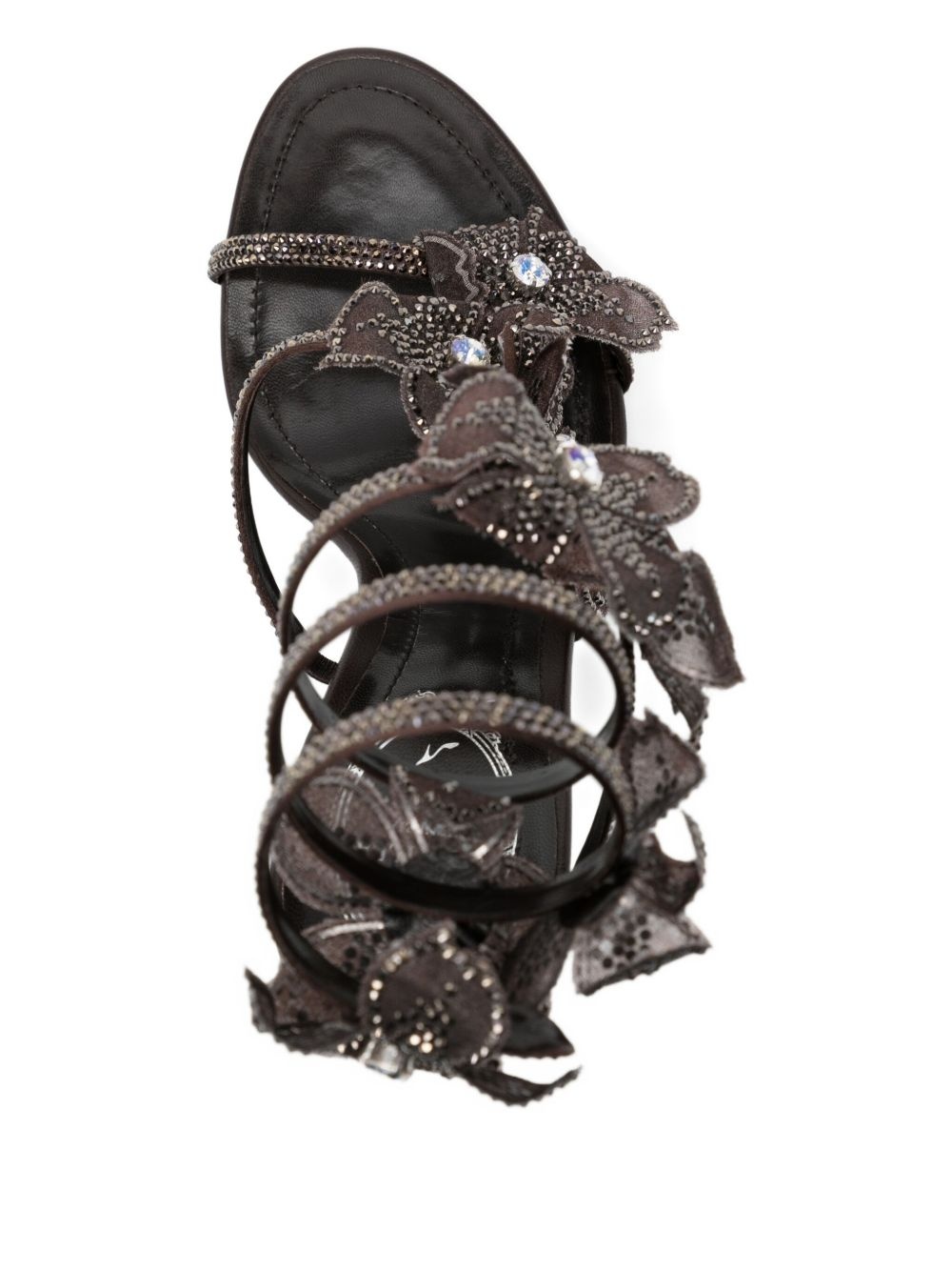 110mm crystal-flower sandals - 4
