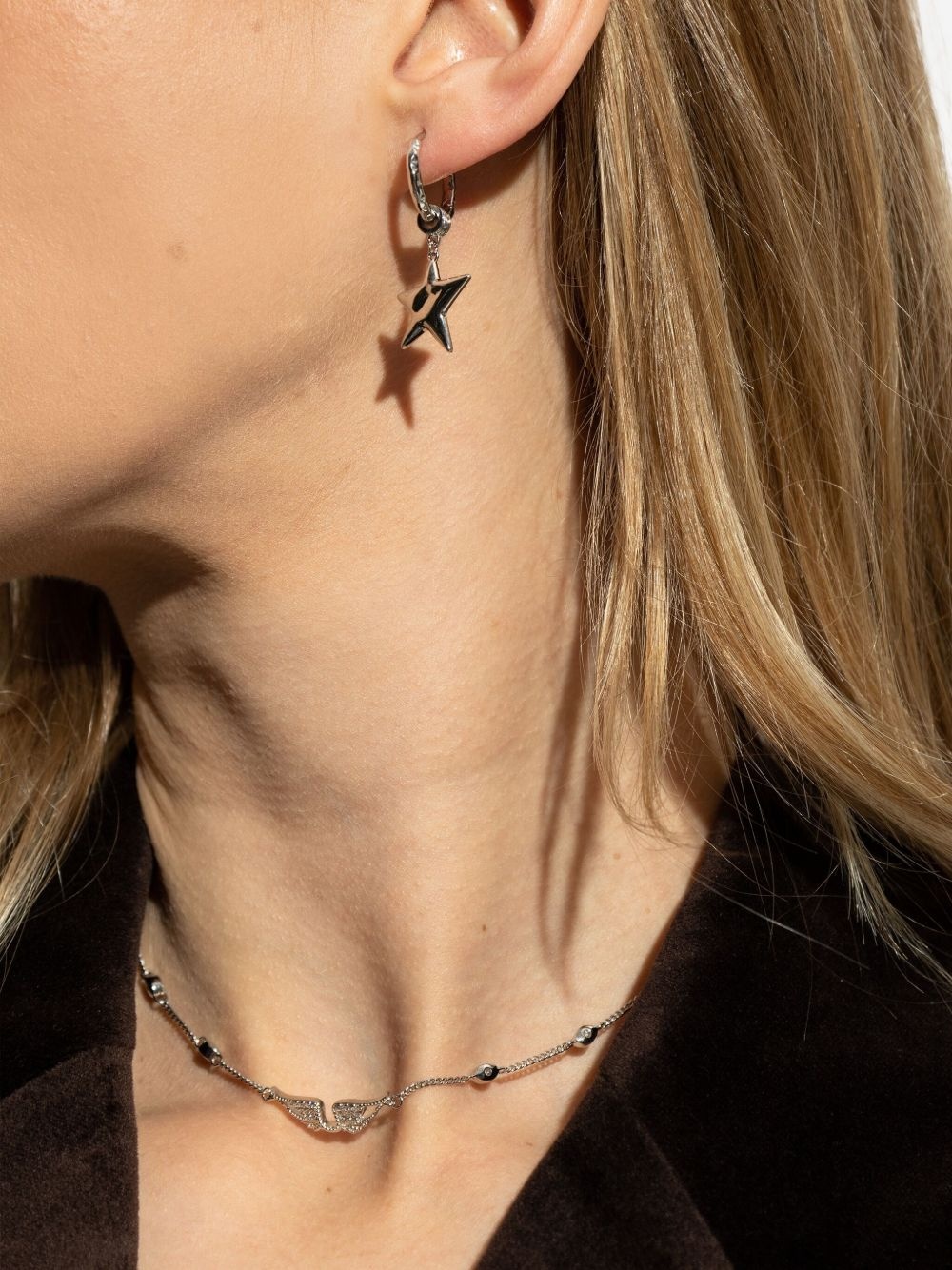 star-charm hoop earrings - 2