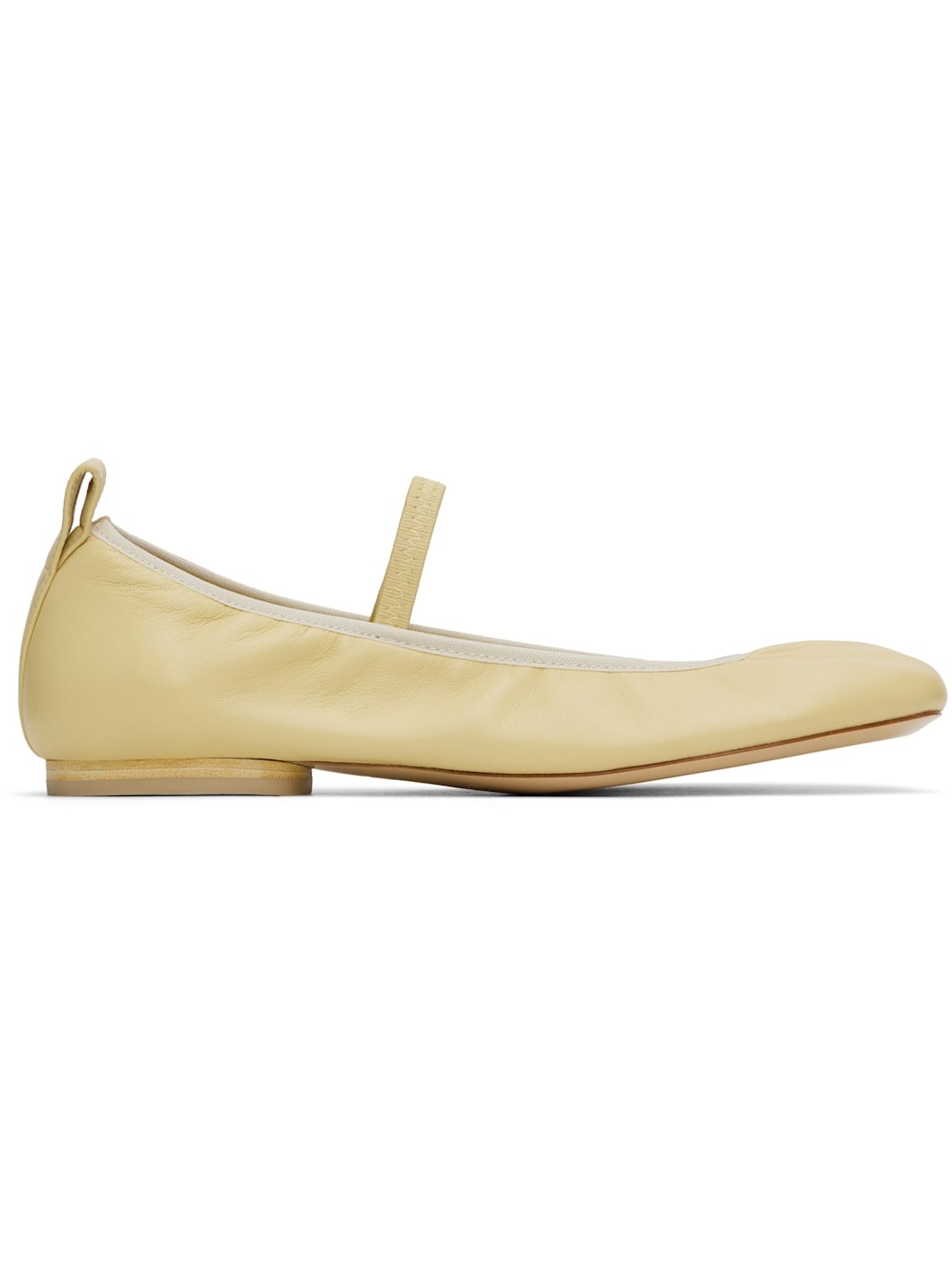 Yellow Square Flat Ballerina Flats - 1