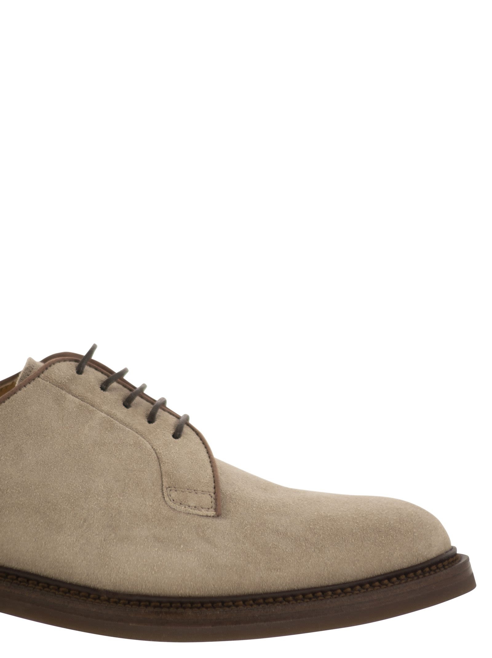 Brunello Cucinelli Men Suede Derby - 6