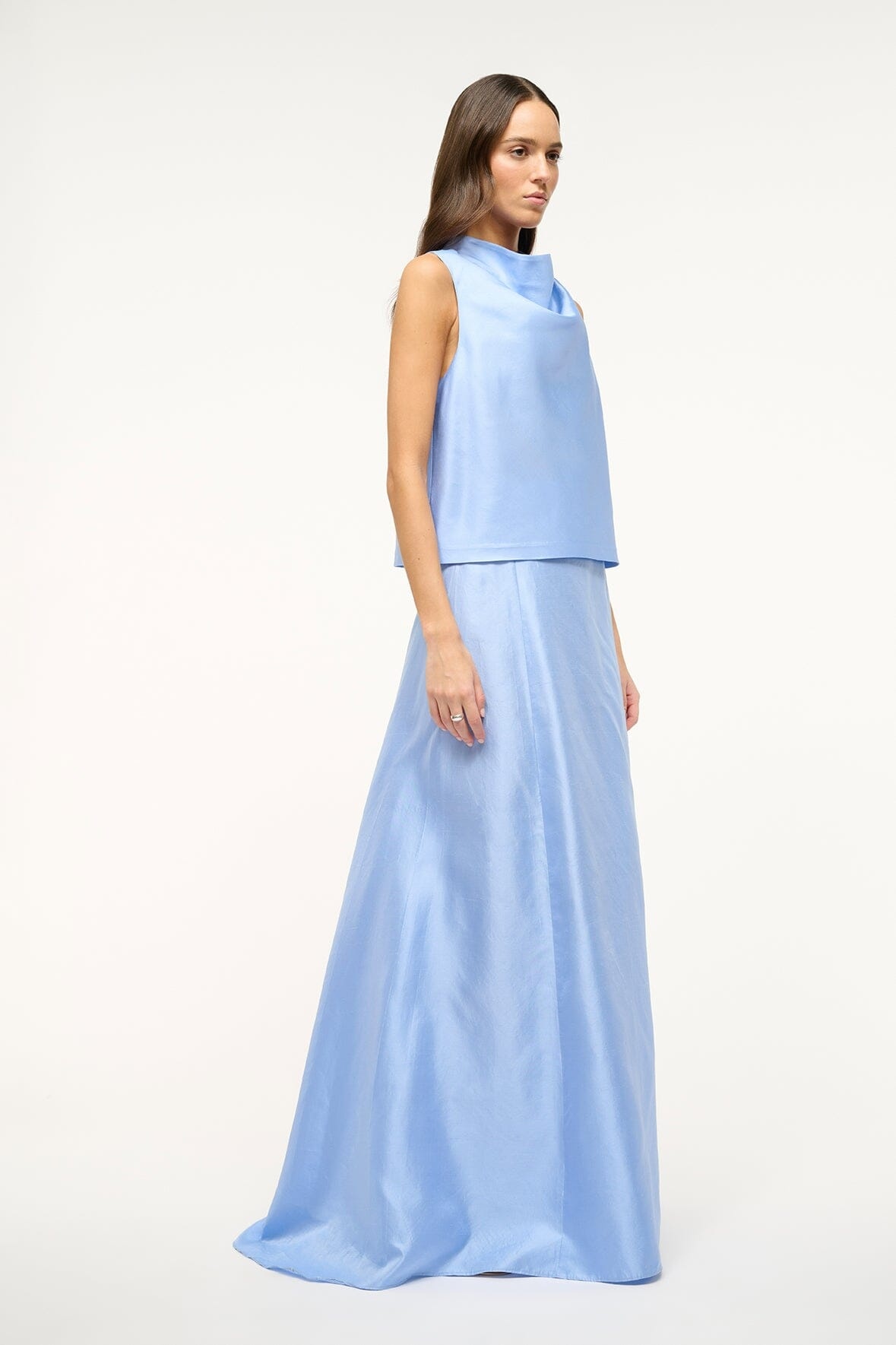 STAUD VINCENZO SKIRT PERIWINKLE - 3