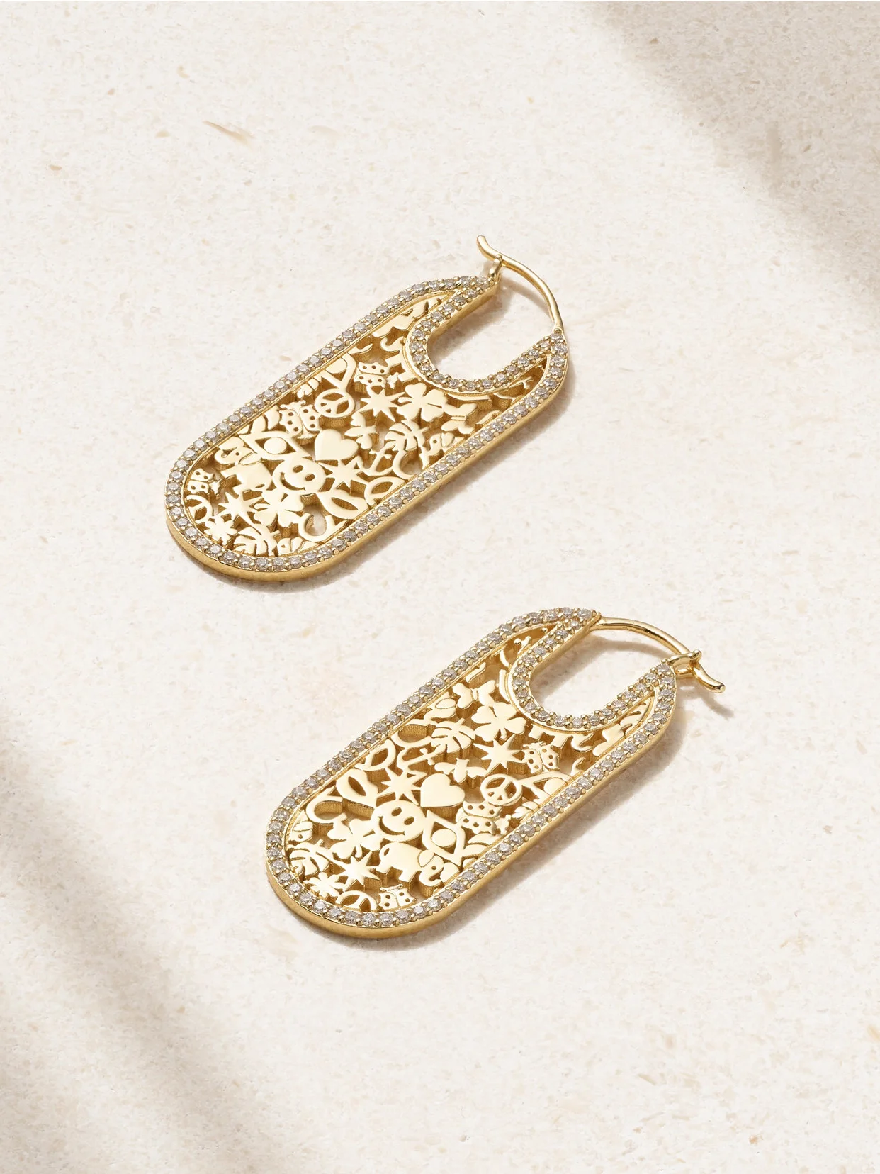 Icon Wallpaper 14-karat Gold Diamond Earrings - 1