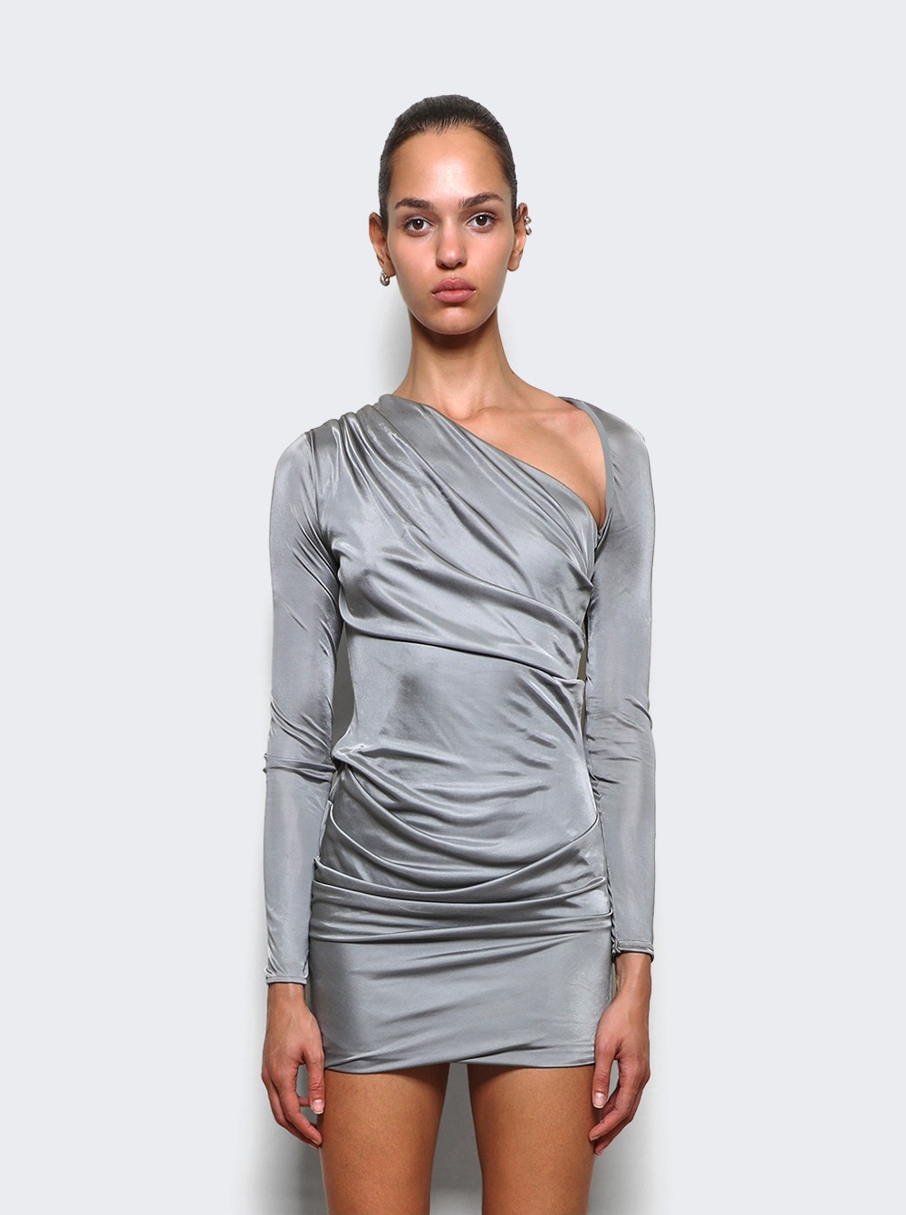 Long Sleeve Mini Dress Grey - 3