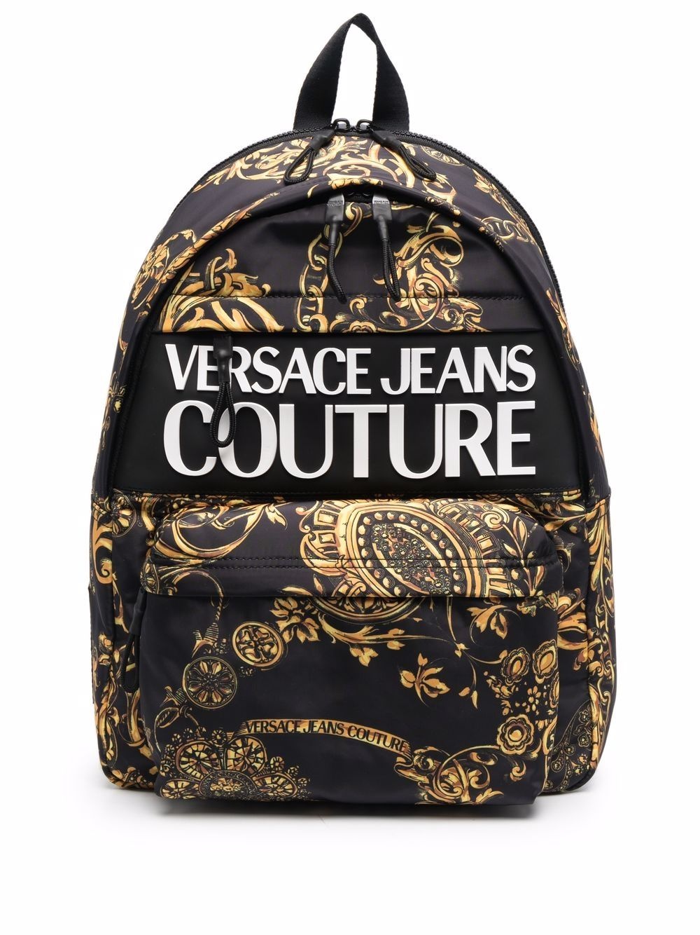 baroque-print zipped backpack - 1