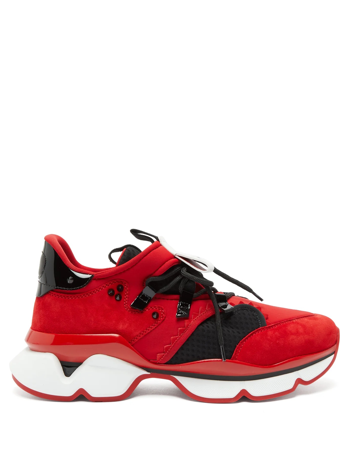 Red Runner neoprene trainers - 1