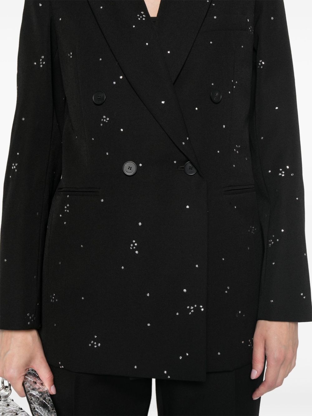 crystal-embellished blazer - 5