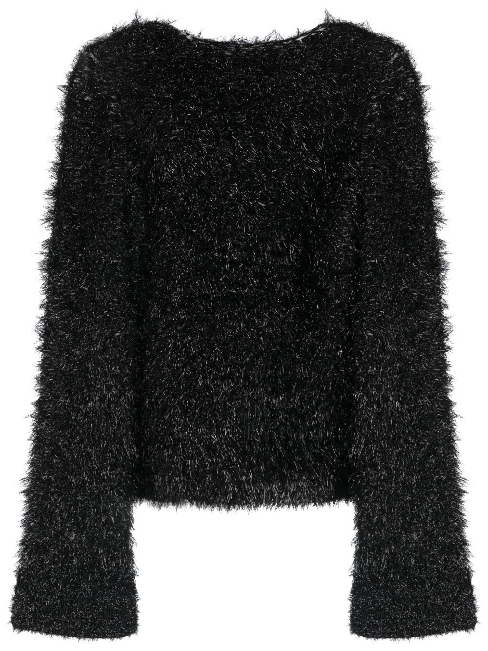 faux-fur open-back jumper - 1