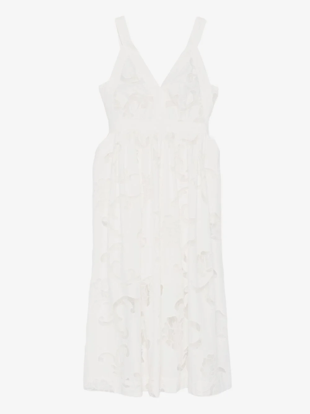 floral V-neck midi dress - 1