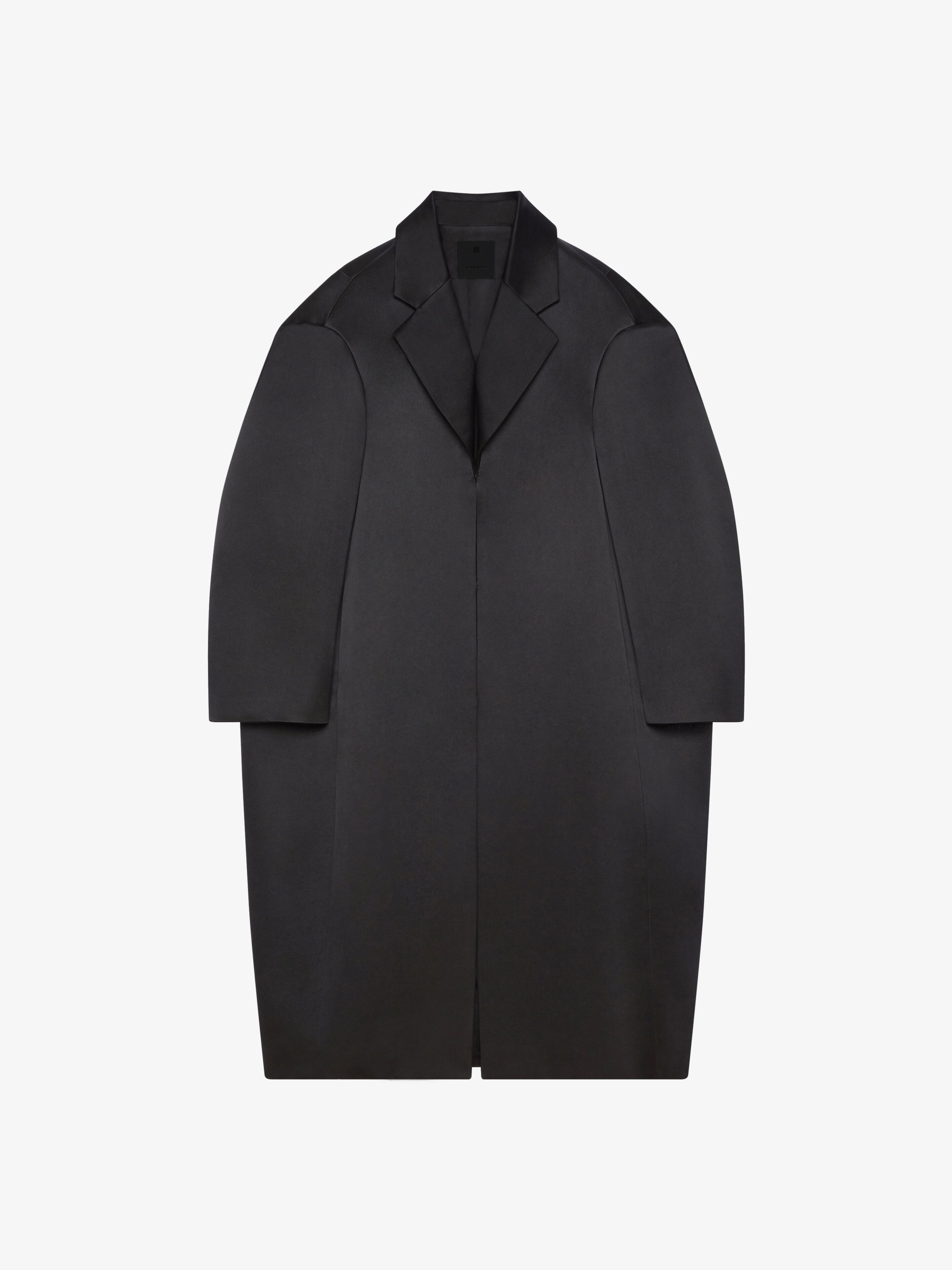OVERSIZED COAT IN SILK SATIN DUCHESSE - 1