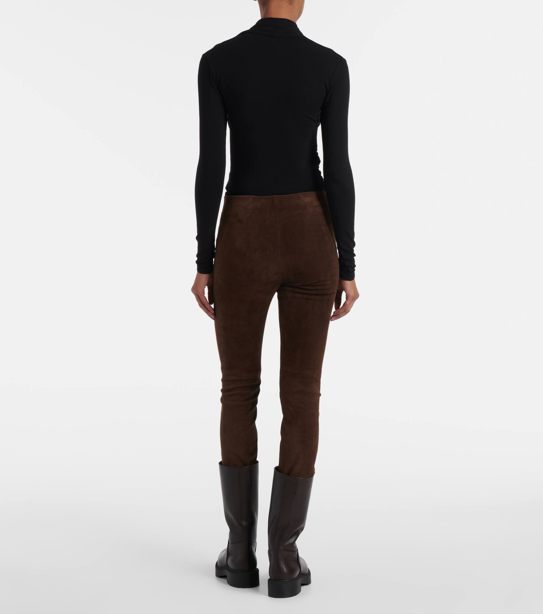 Suede slim pants - 3