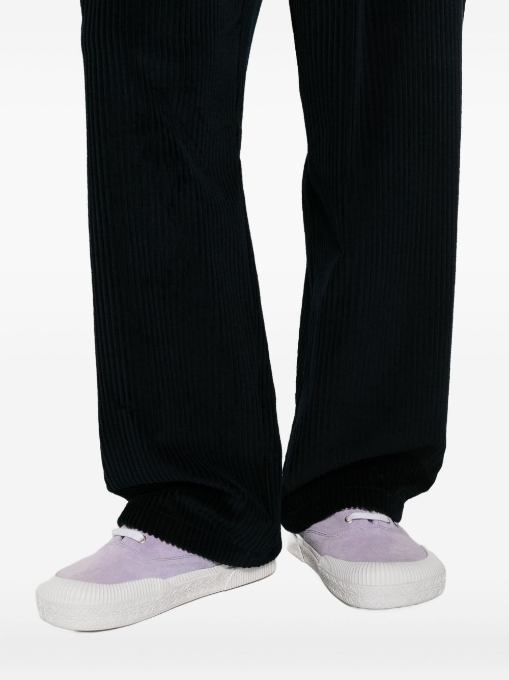 pleat-detail corduroy trousers - 5
