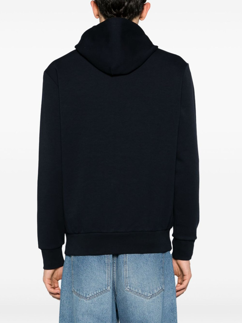 logo-embroidered cotton hoodie 4