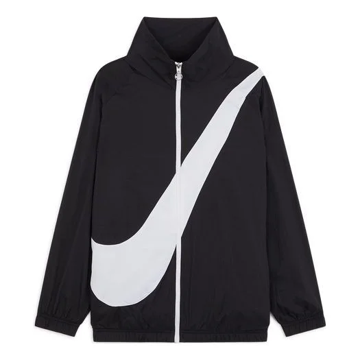 Nike Sportswear Woven Swoosh Jacket Large Logo Sports US Edition Black BV3685-011 - 1