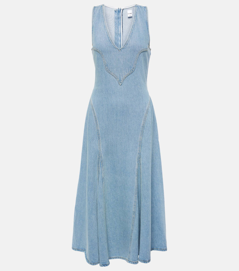 Western denim midi dress - 1