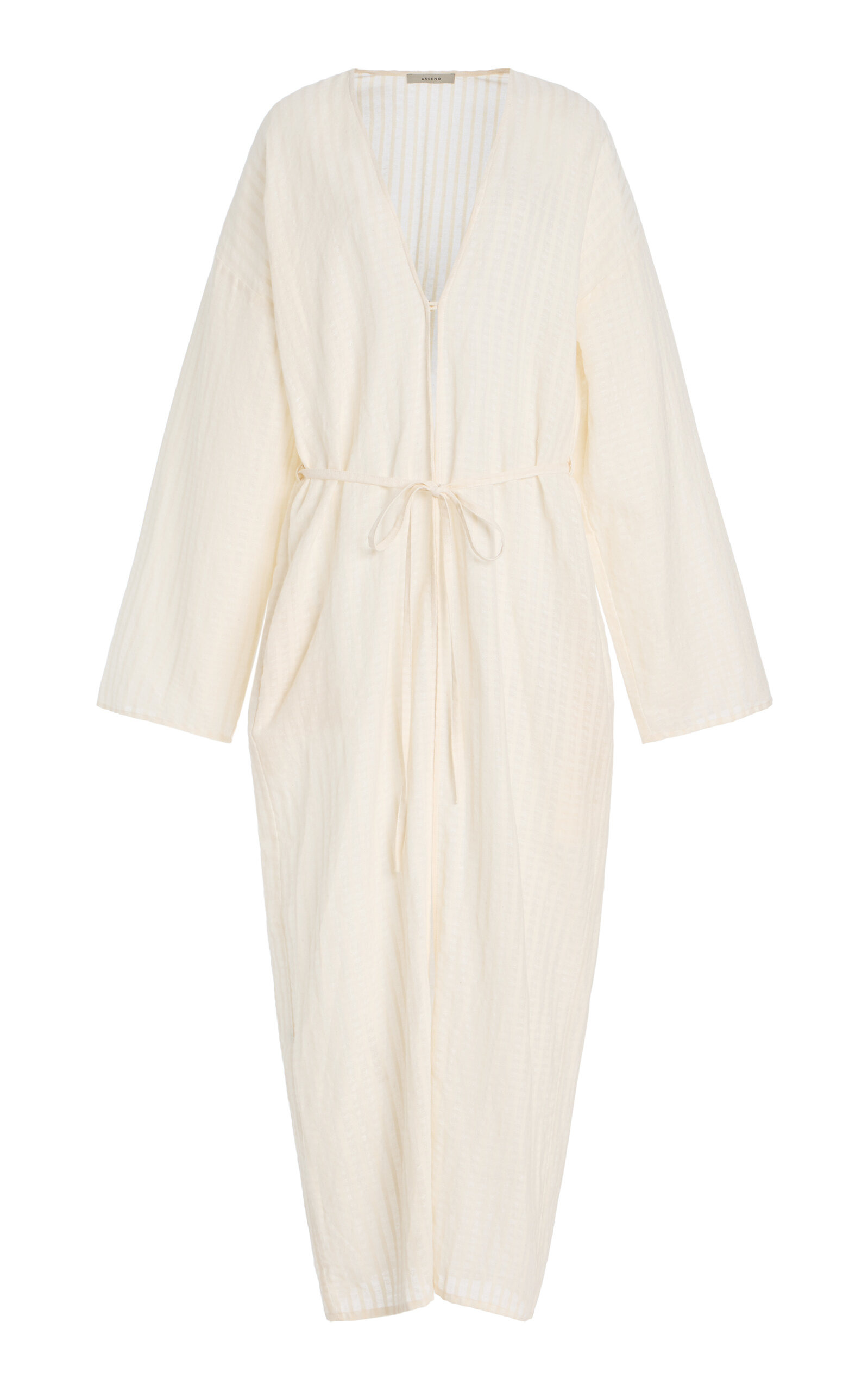 The Lorenzo Cotton-Linen Robe white - 1