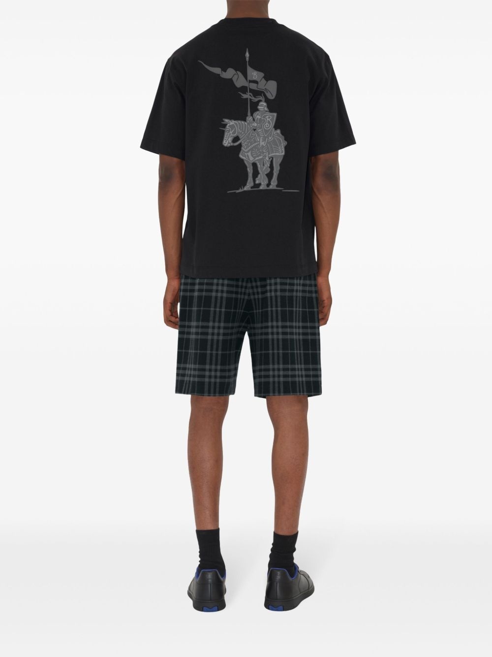 check-print shorts - 4
