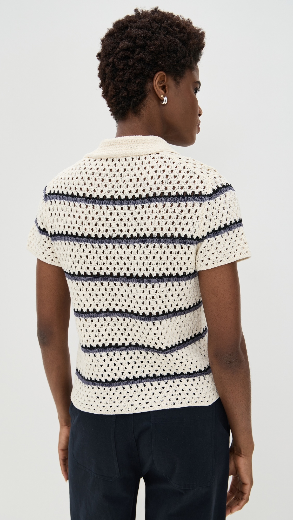 Macrame Stripe Henley Tee - 2